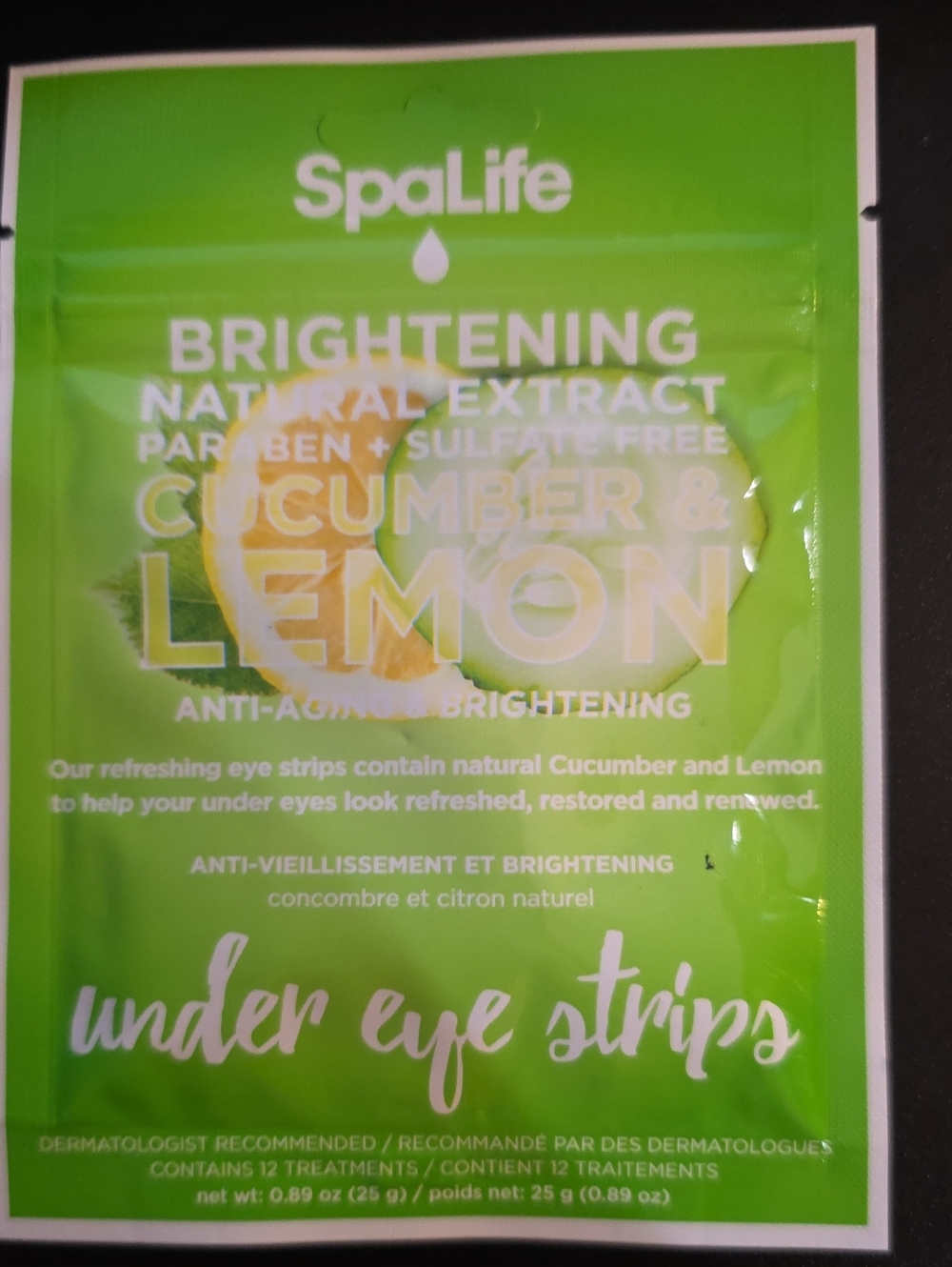 Spalife SpaLife Brightening Cucumber & Lemon Eye Strips - Green